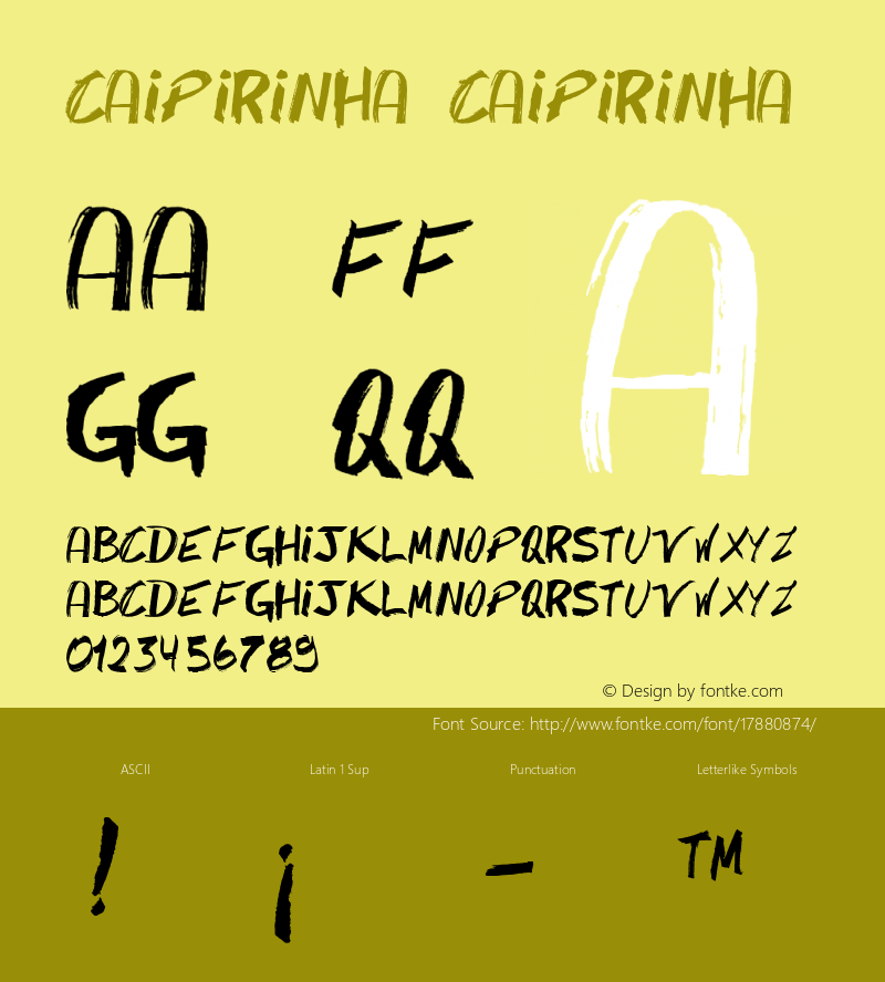 Caipirinha Caipirinha Version 1.00 Font Sample