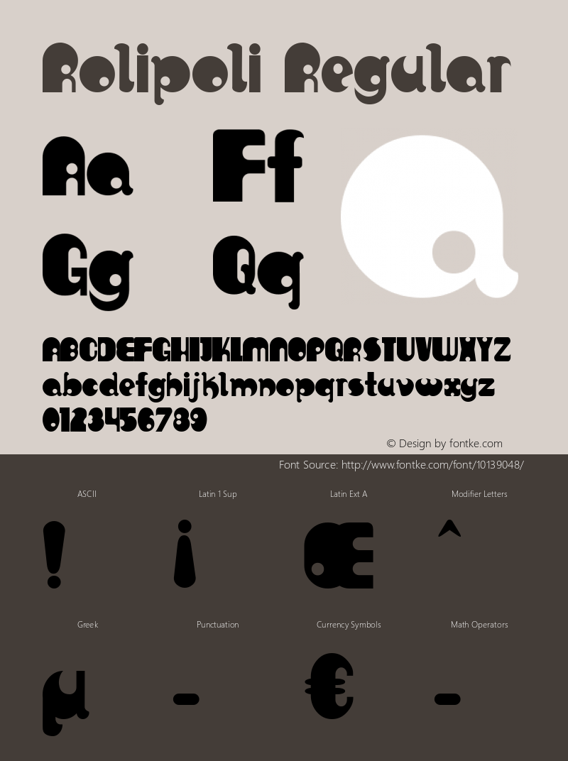 Rolipoli Regular Macromedia Fontographer 4.1 06.01.02 Font Sample