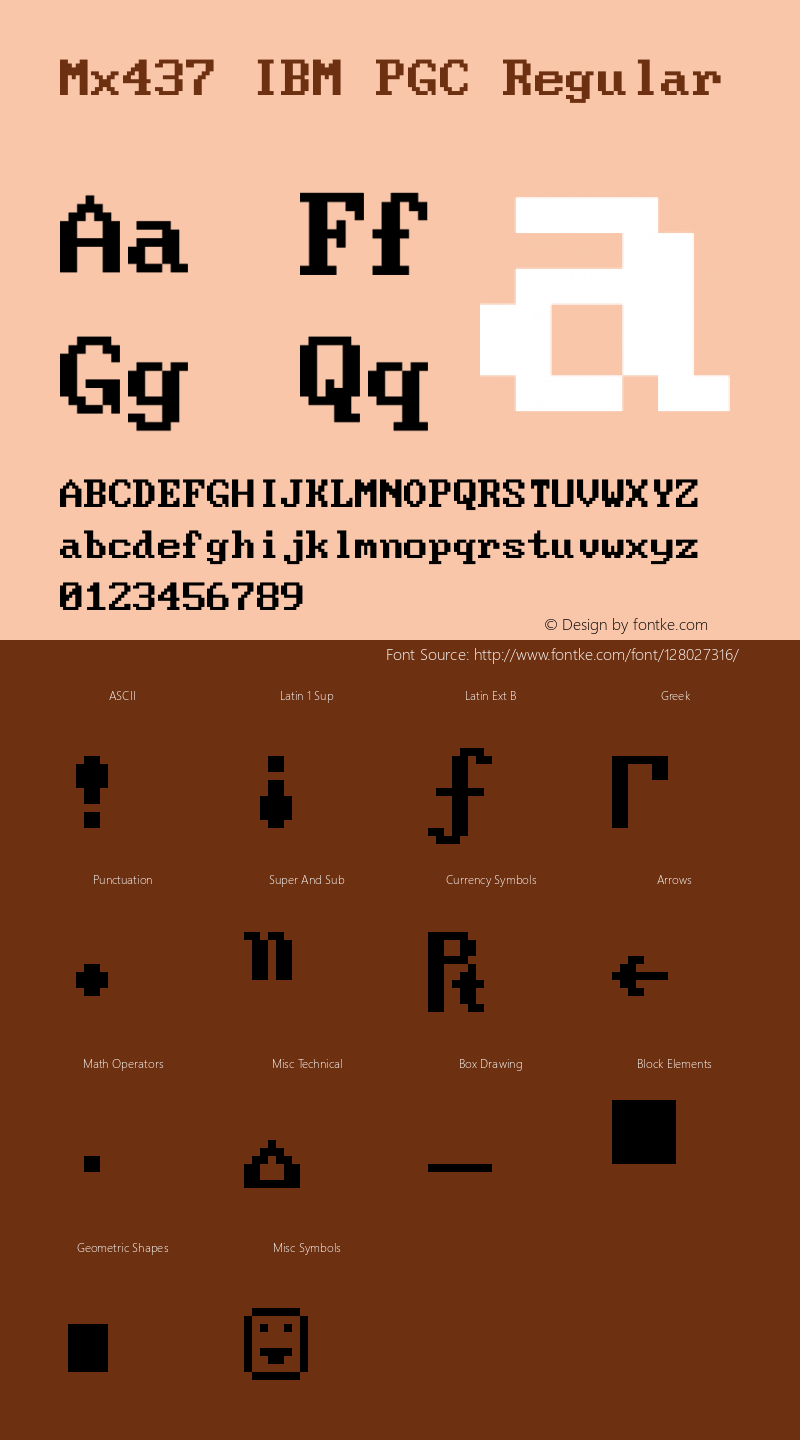 Mx437 IBM PGC v2.2-2020-11 Font Sample