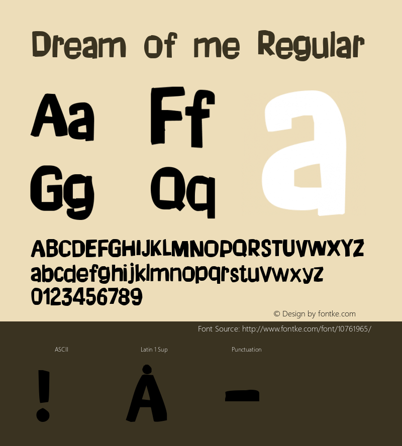 Dream of me Regular 2 Font Sample