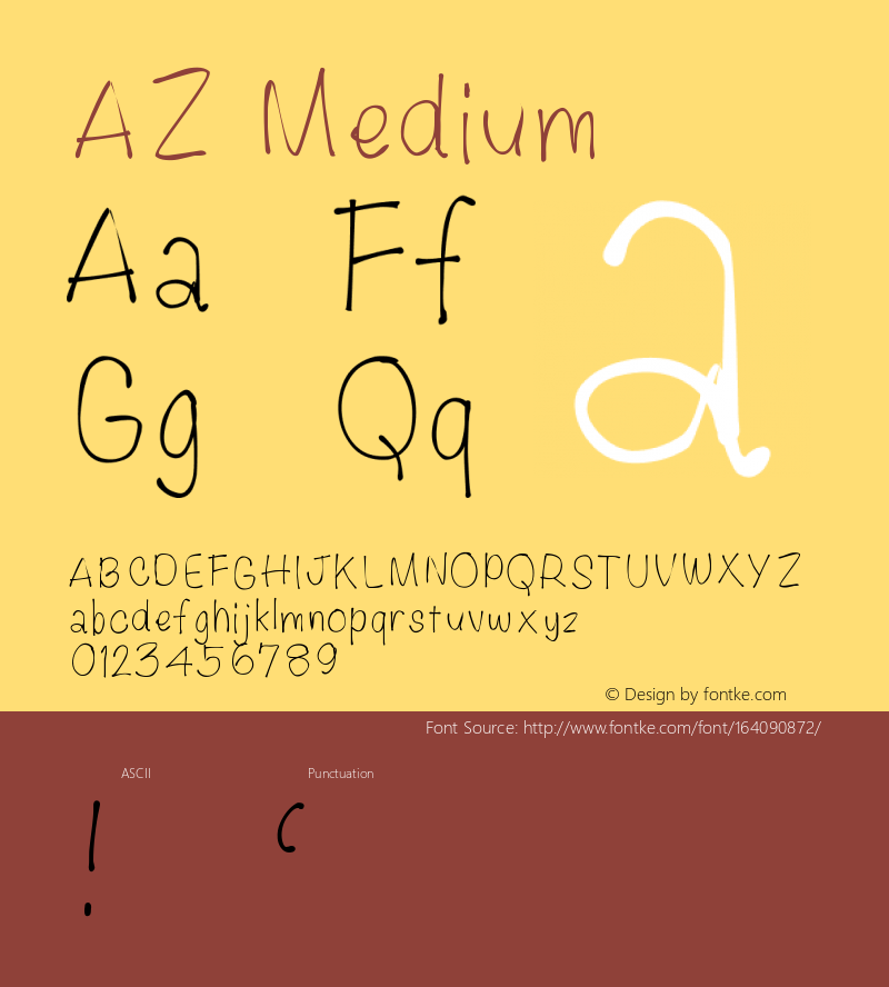 AZ Version 001.000 Font Sample