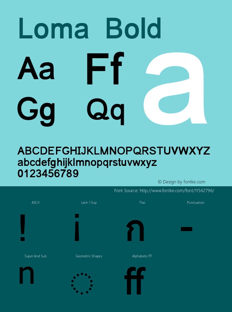 Loma Bold Version 0.9.14: 2008-05-16 Font Sample