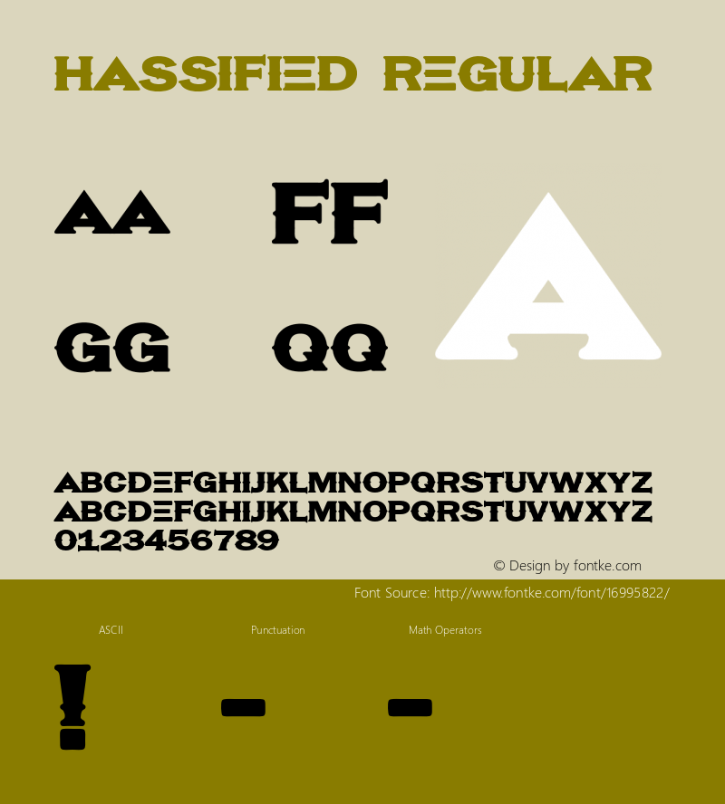 Hassified Regular Version 1.000 Font Sample