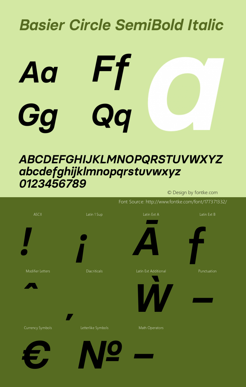 Basier Circle SemiBold Italic Version 1.000 | wf-rip DC20180210图片样张