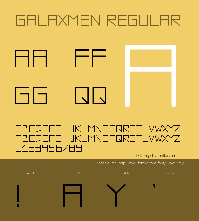 Galaxmen Version 1.003;Fontself Maker 3.5.1 Font Sample