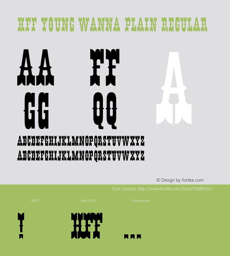 HFF Young Wanna Plain Regular Version 1.000  Font Sample
