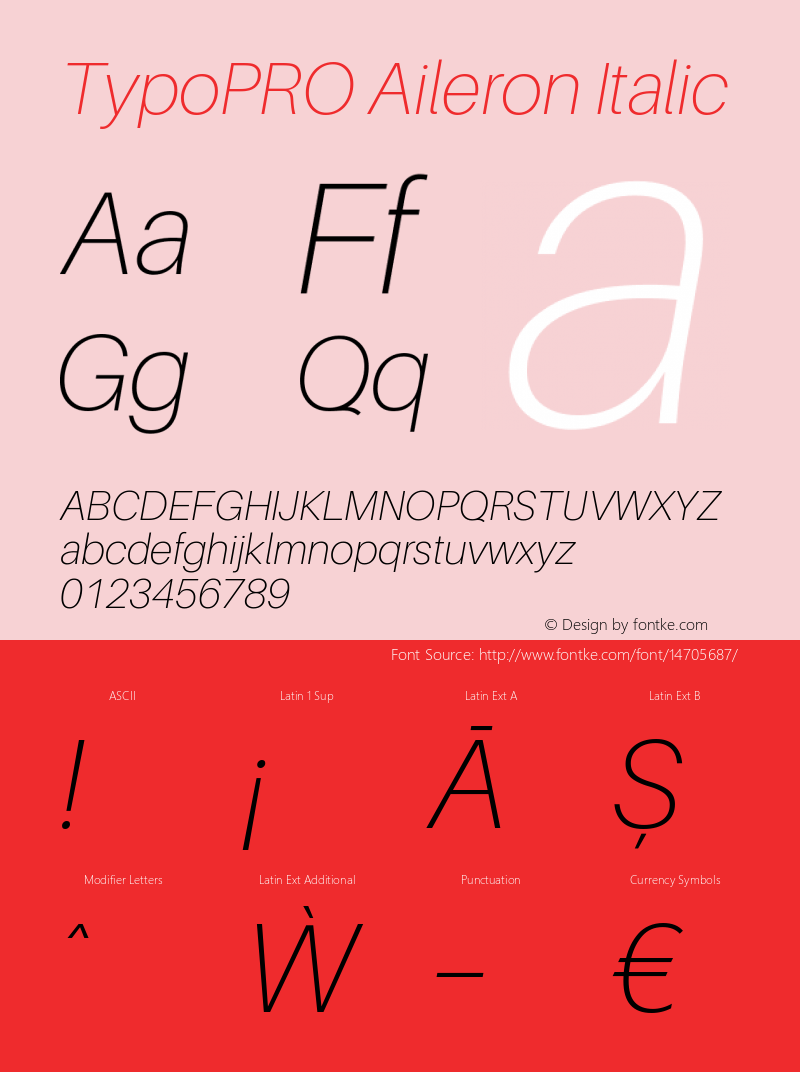 TypoPRO Aileron Italic Version 1.000;PS 001.000;hotconv 1.0.70;makeotf.lib2.5.58329 Font Sample