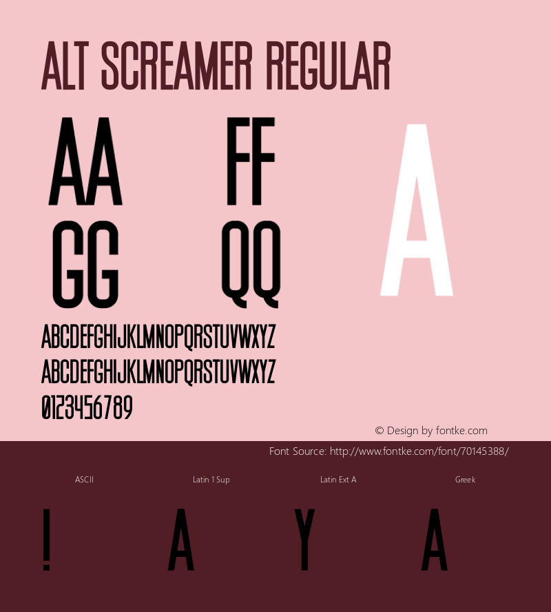 ALT SCREAMER Version 1.001;Fontself Maker 3.5.1 Font Sample