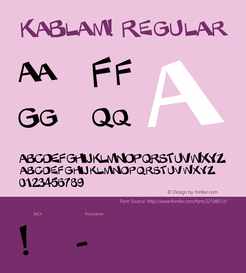 KaBlam! Total Distortion Font Sample
