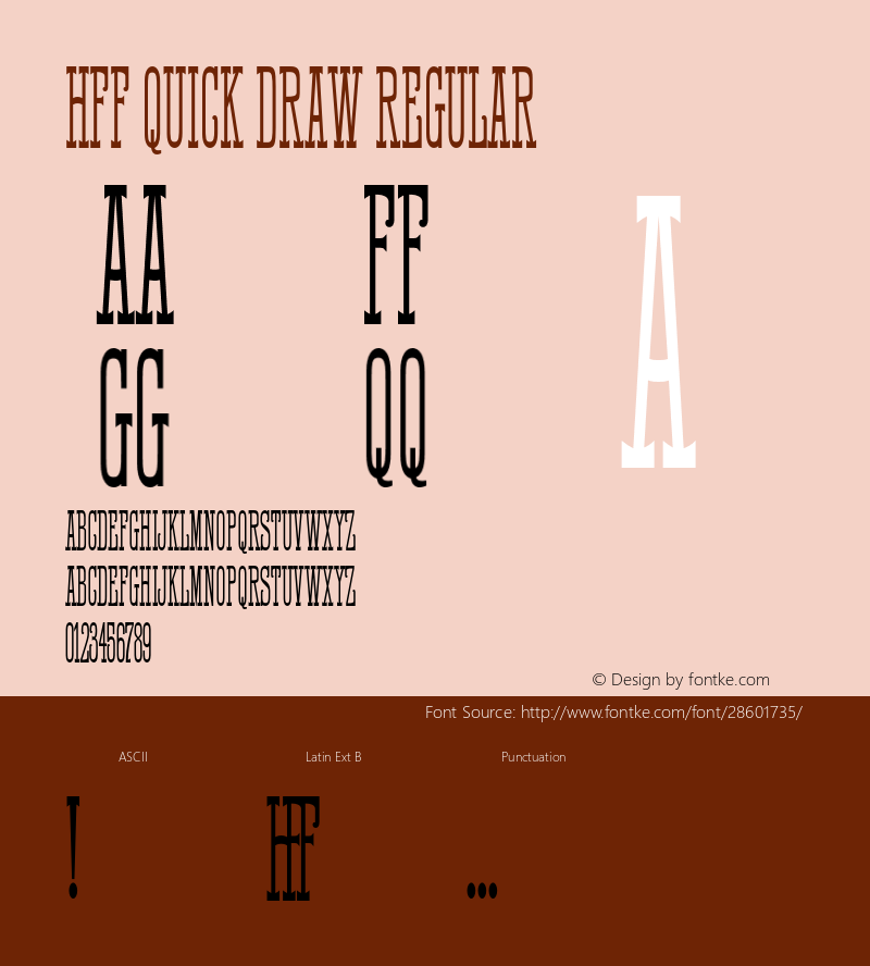 HFF Quick Draw 2.019 | Free for personal, private and non-commercial use | fontfun@gmail.com Font Sample