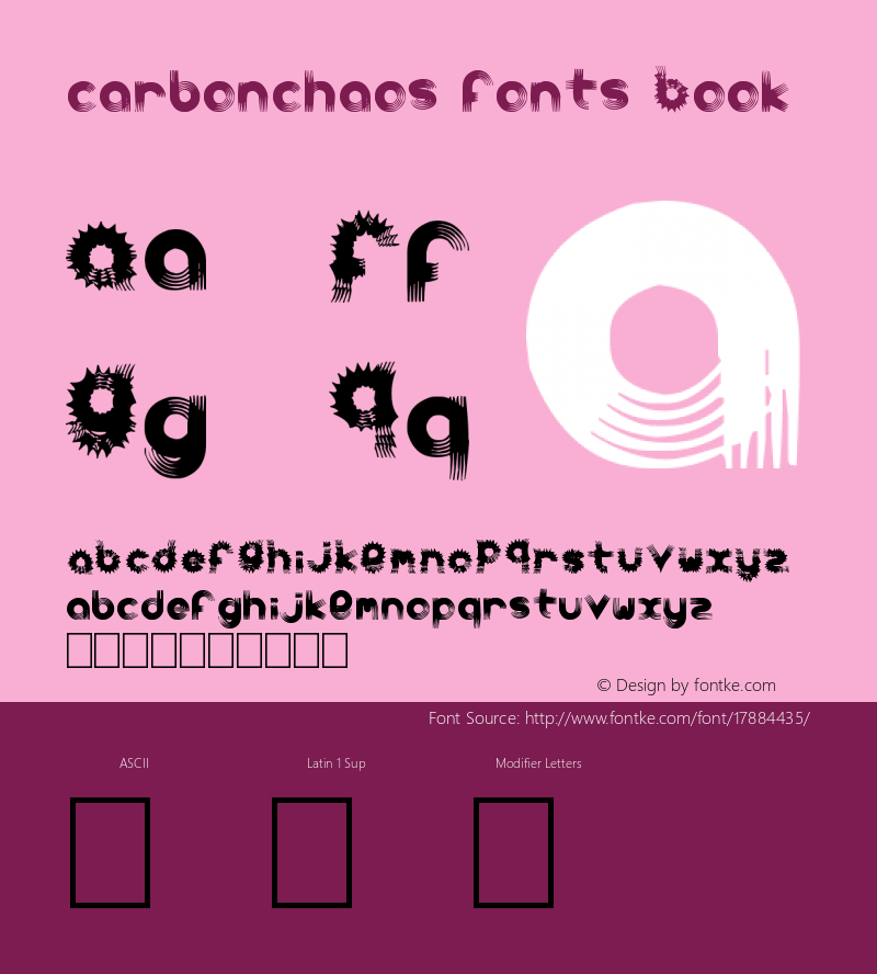 carbonchaos fonts Book Version 1.00 May 22, 2011, i Font Sample