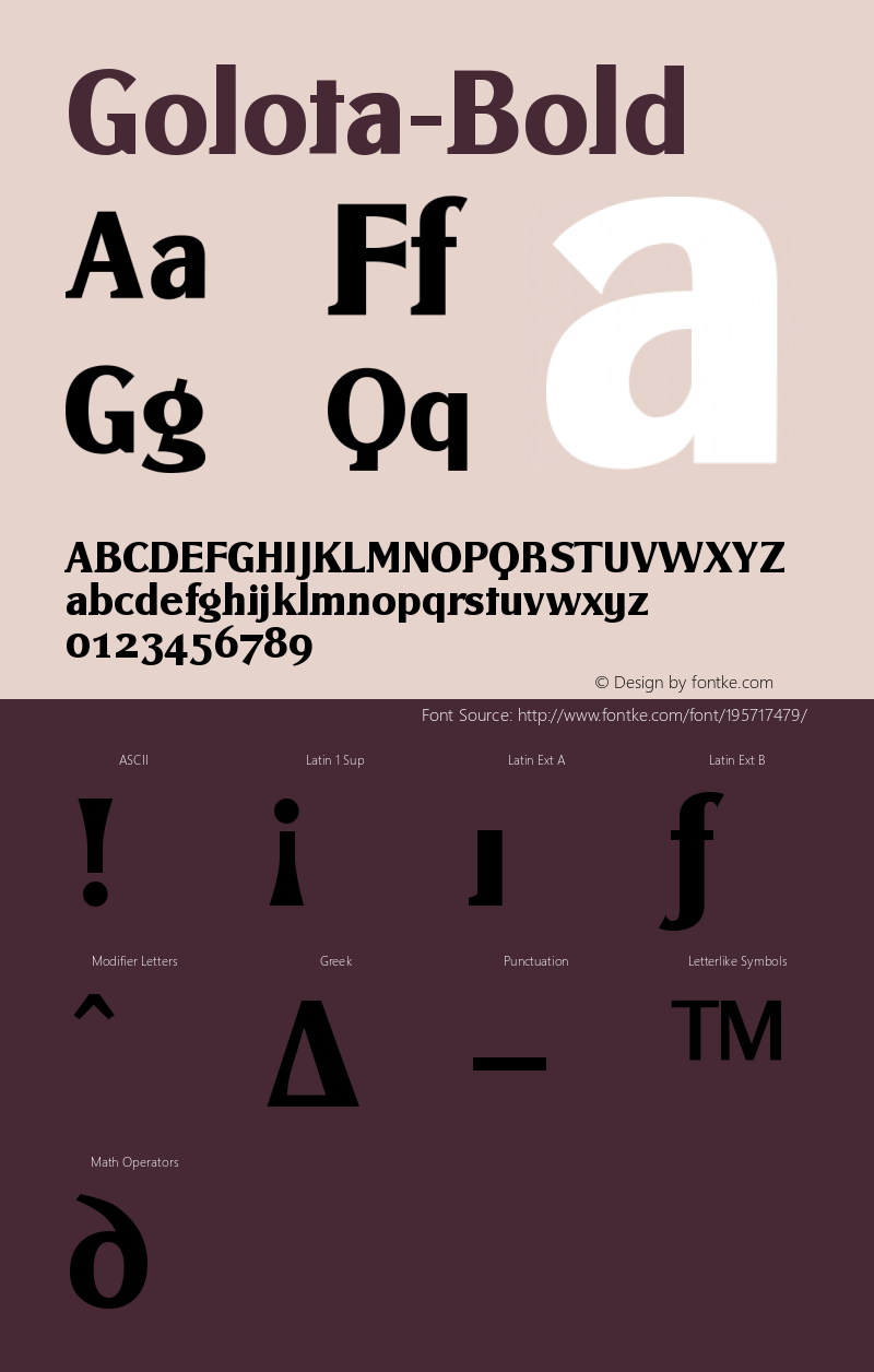 ☞Golota-Bold Version 001.000 ; ttfautohint (v1.5);com.myfonts.easy.mti.golota.bold.wfkit2.version.sQc图片样张