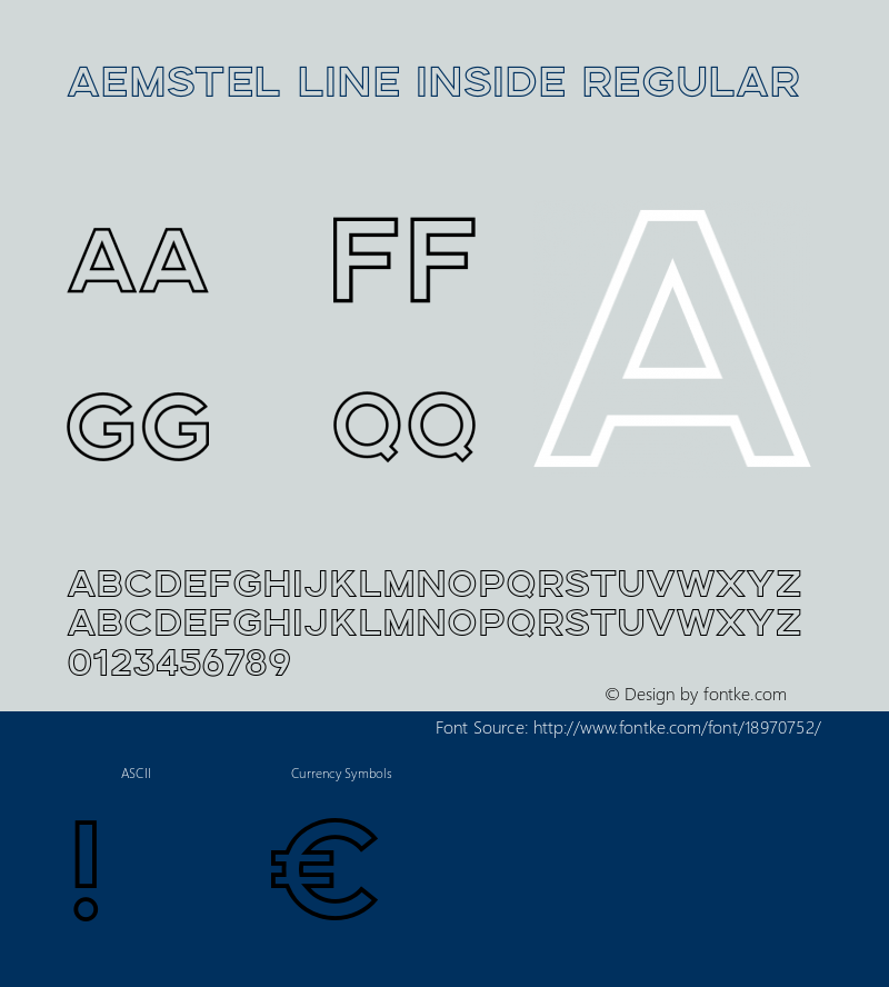 Aemstel Line Inside Regular Version 1.000;PS 001.000;hotconv 1.0.88;makeotf.lib2.5.64775 Font Sample