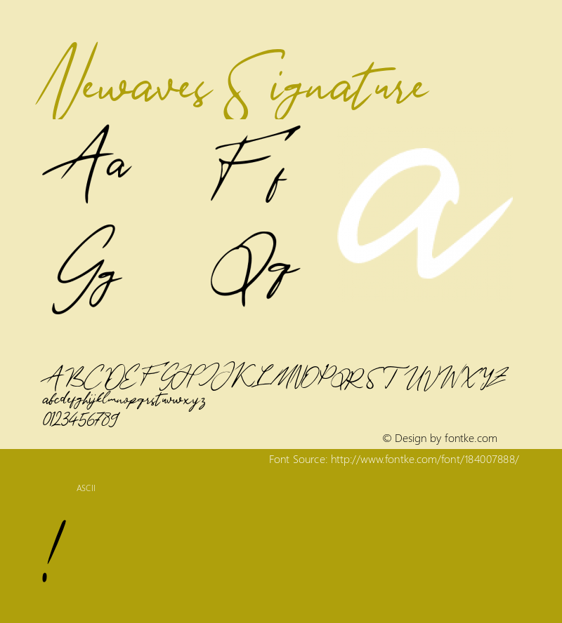 Newaves Signature Version 001.000图片样张