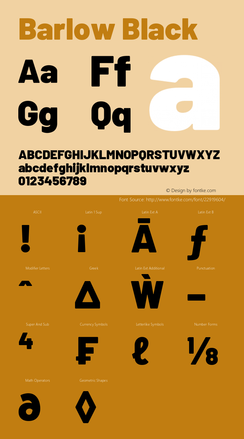 Barlow Black Development Version Font Sample