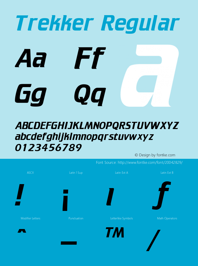 Trekker Regular From the WSI-Fonts Professional Collection Font Sample