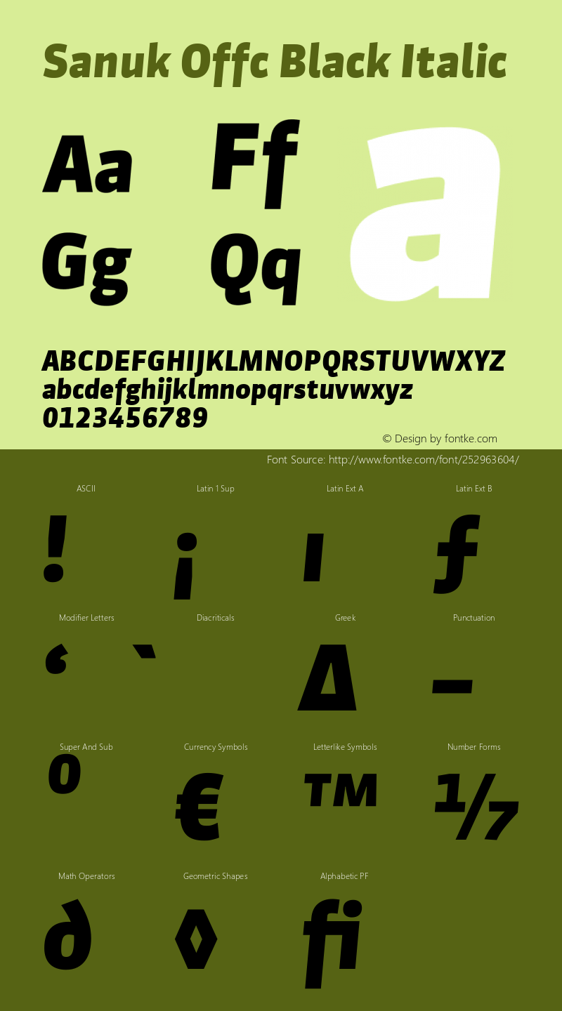 Sanuk Offc Black Italic Version 7.504; 2010; Build 1021图片样张
