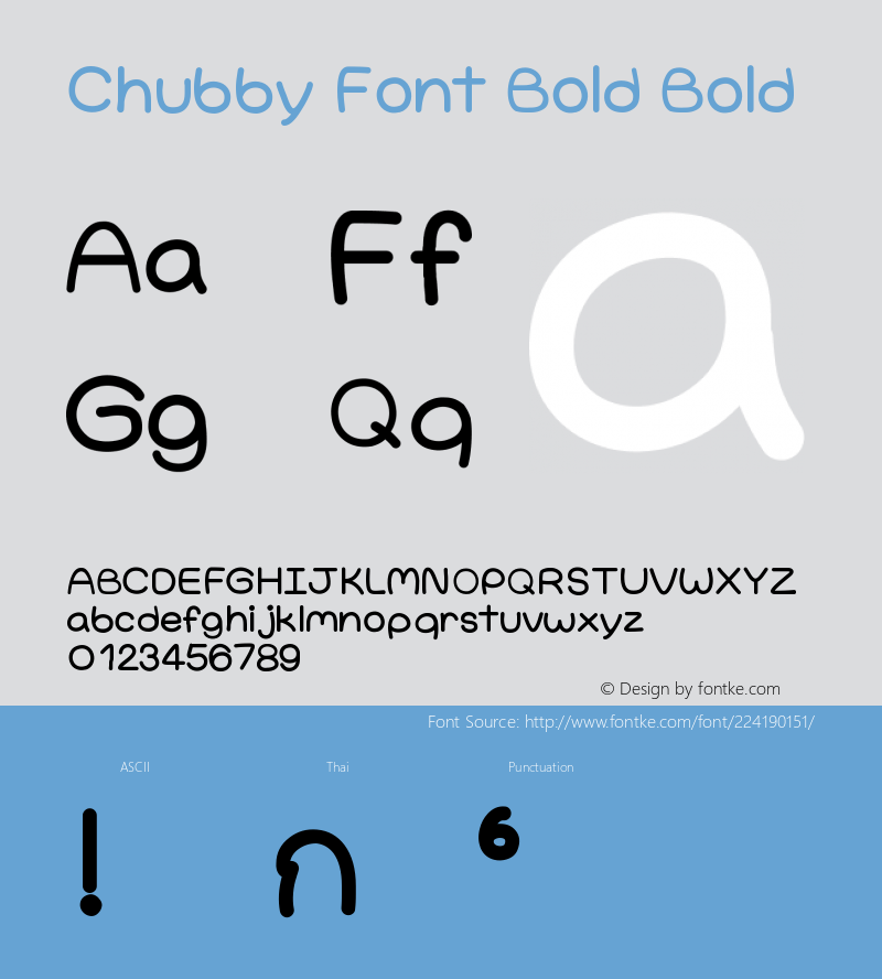 Chubby Font Bold Version 001.000图片样张