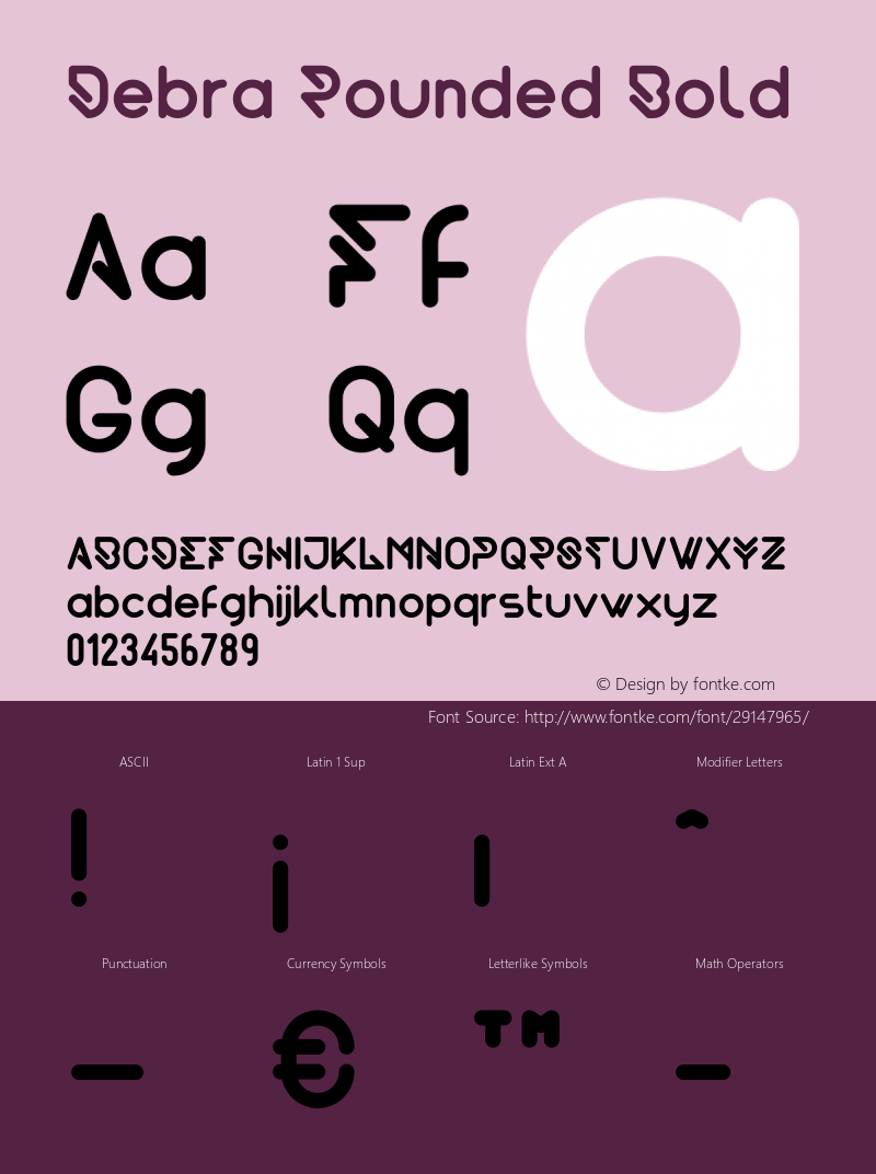 Debra Rounded Bold Version 1.002;Fontself Maker 2.3.0 Font Sample