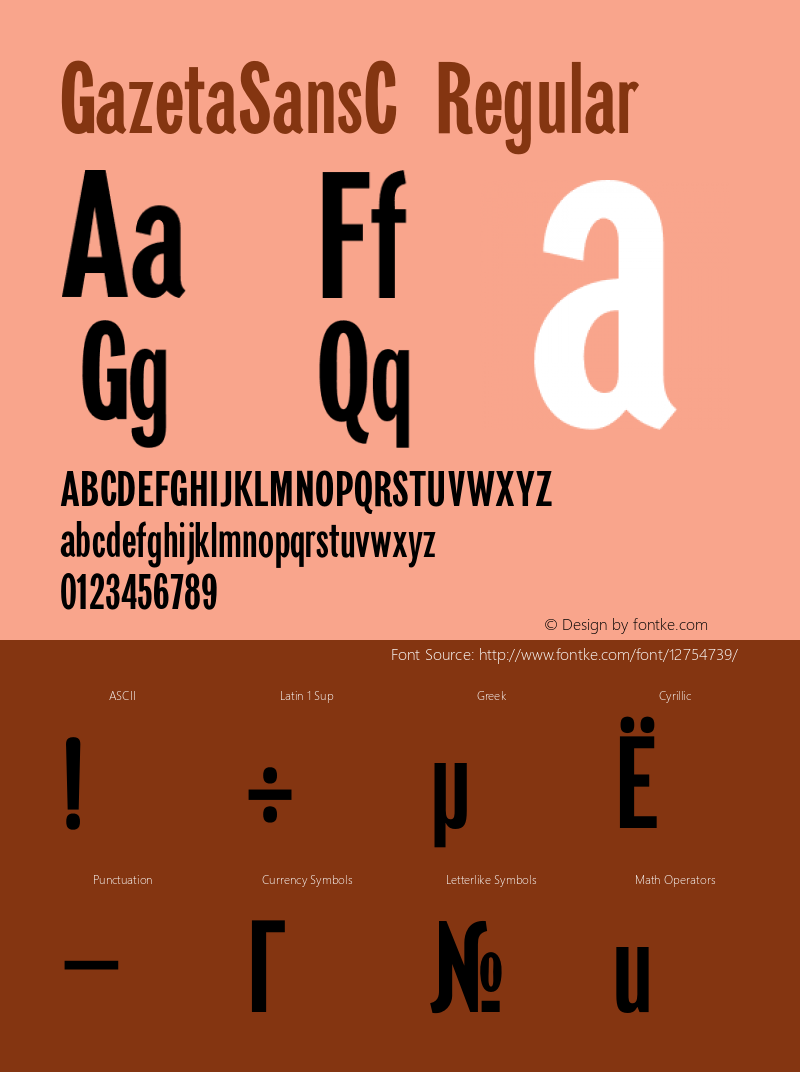 GazetaSansC Regular OTF 1.0;PS 001.001;Core 116;AOCW 1.0 161 Font Sample