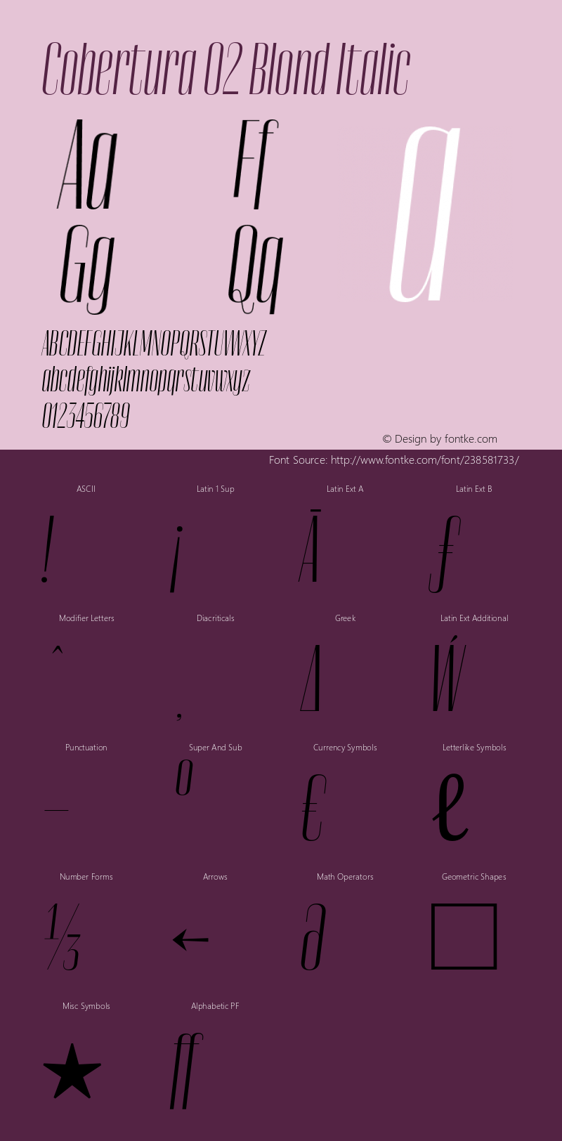 Cobertura 02 Blond Italic Version 4.001图片样张