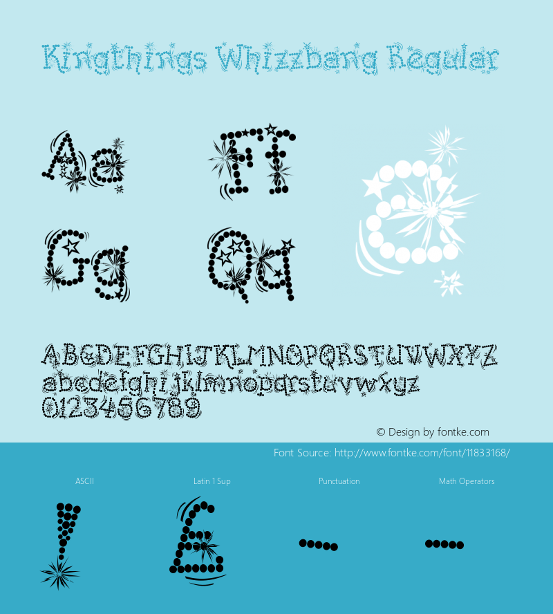Kingthings Whizzbang Regular 1.0 Font Sample