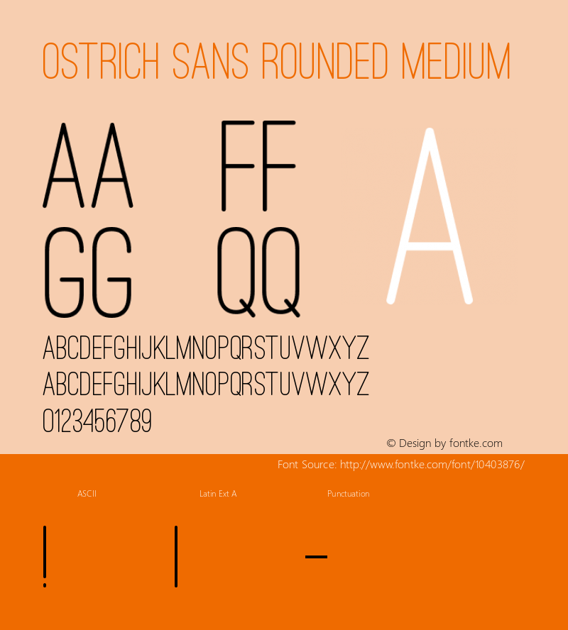 Ostrich Sans Rounded Medium Version 1.001 Font Sample