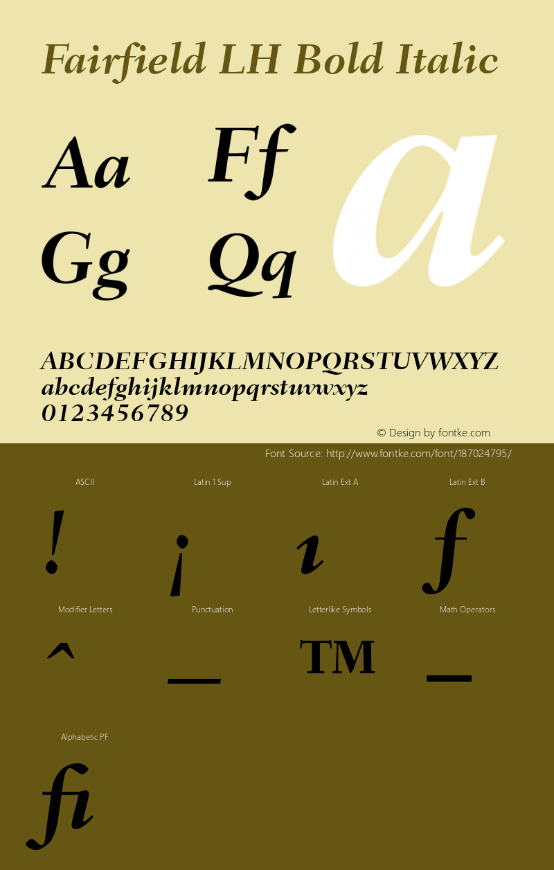 Fairfield LH 76 Bold Italic 001.002图片样张