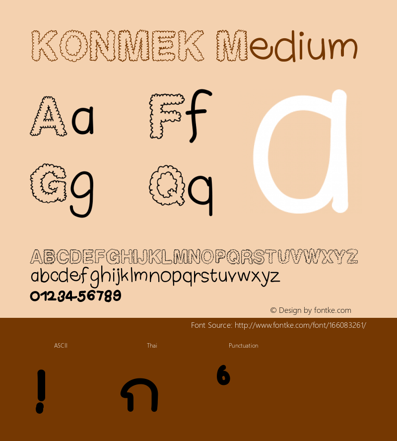 KONMEK Version 001.000 Font Sample