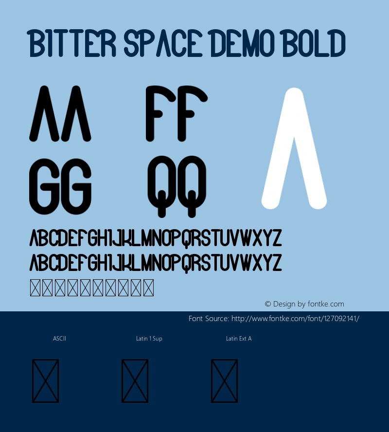 Bitter Space Demo Bold Version 1.001;Fontself Maker 3.5.1 Font Sample