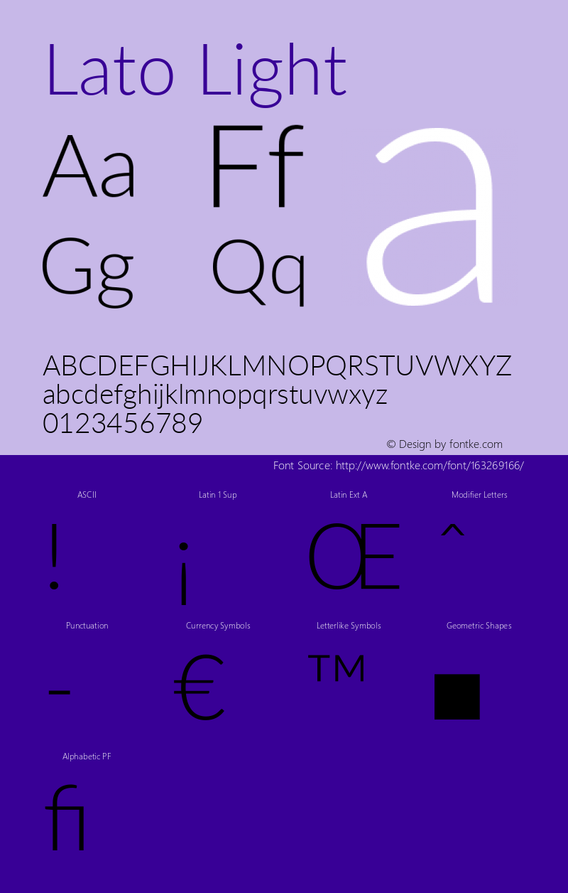 Lato Light Regular Version 2.015; 2015-08-06; http://www.latofonts.com/ Font Sample