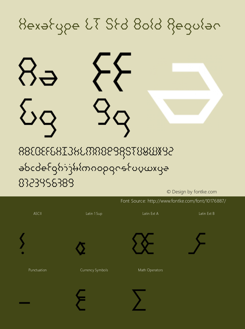 Hexatype LT Std Bold Regular Version 1.100;PS 001.001;hotconv 1.0.38 Font Sample