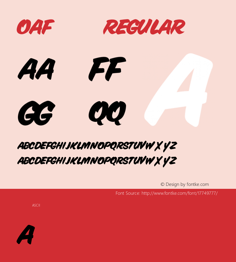 OAF 300 Regular Version 1.000;PS 001.000;hotconv 1.0.88;makeotf.lib2.5.64775 Font Sample