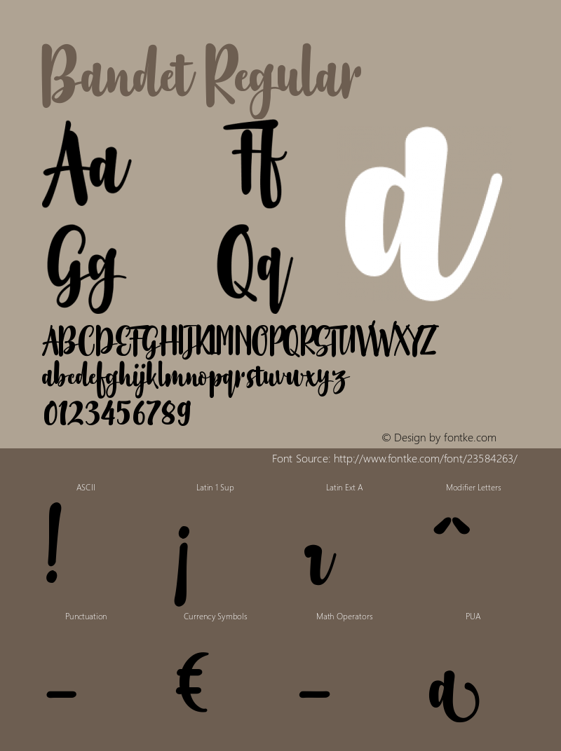 Bandet 1.000 Font Sample