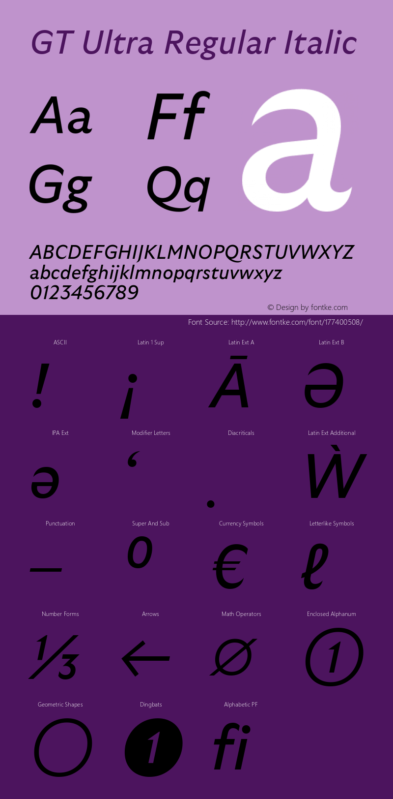 GT Ultra Regular Italic Version 1.000图片样张