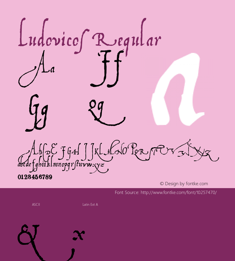 Ludovicos Regular Version 1.00 Font Sample