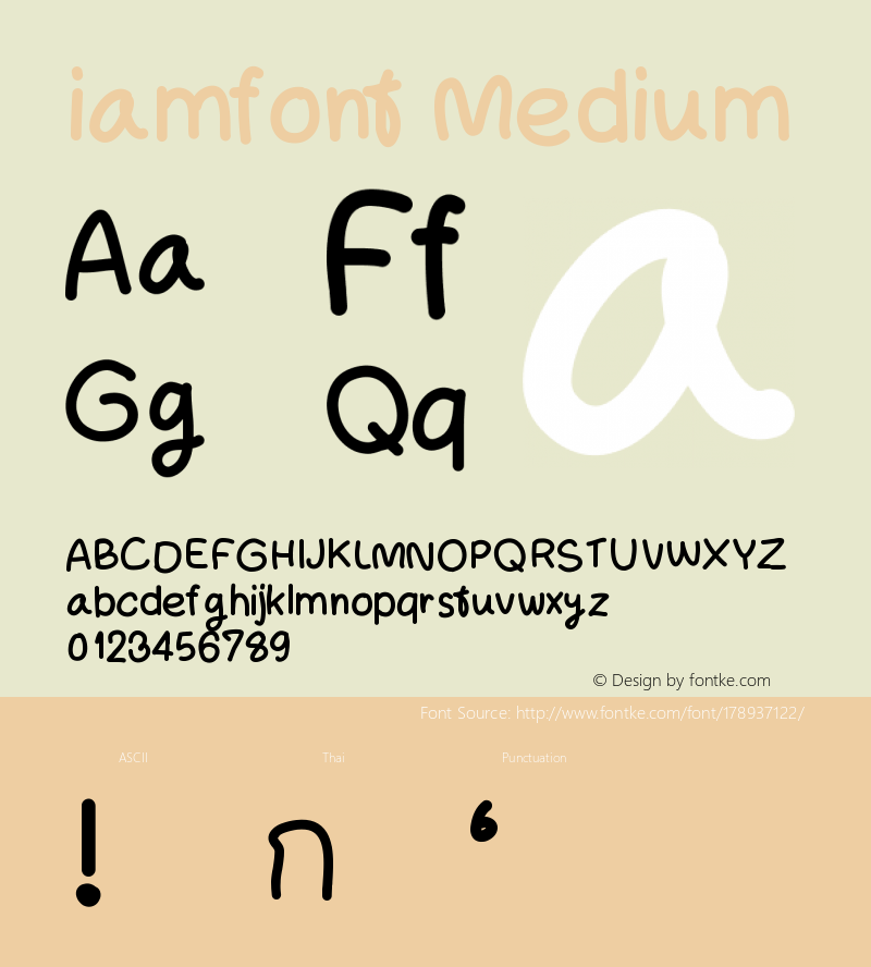 iamfont Version 001.000图片样张