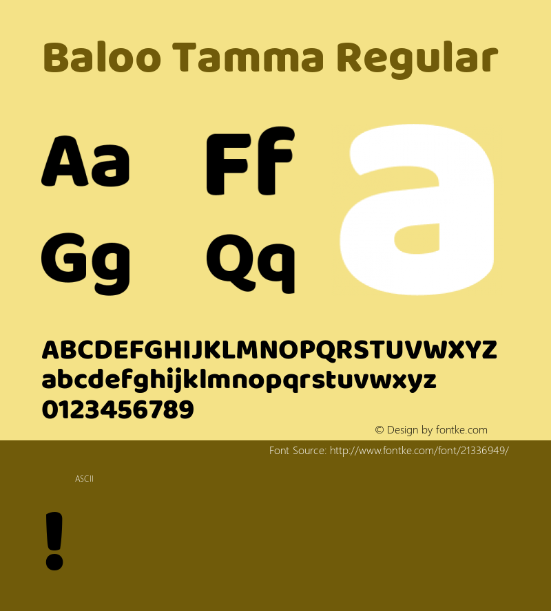 BalooTamma Version 1.0 Font Sample