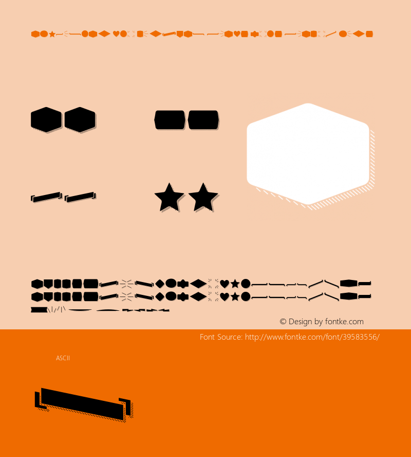 Alquitran Pro Dingbat Shape mor Version 1.000;PS 001.000;hotconv 1.0.88;makeotf.lib2.5.64775 Font Sample