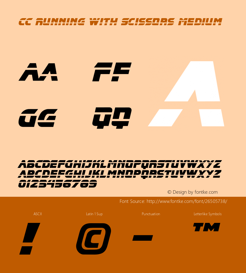 CCRunningWithScissorsMedium 001.000 Font Sample