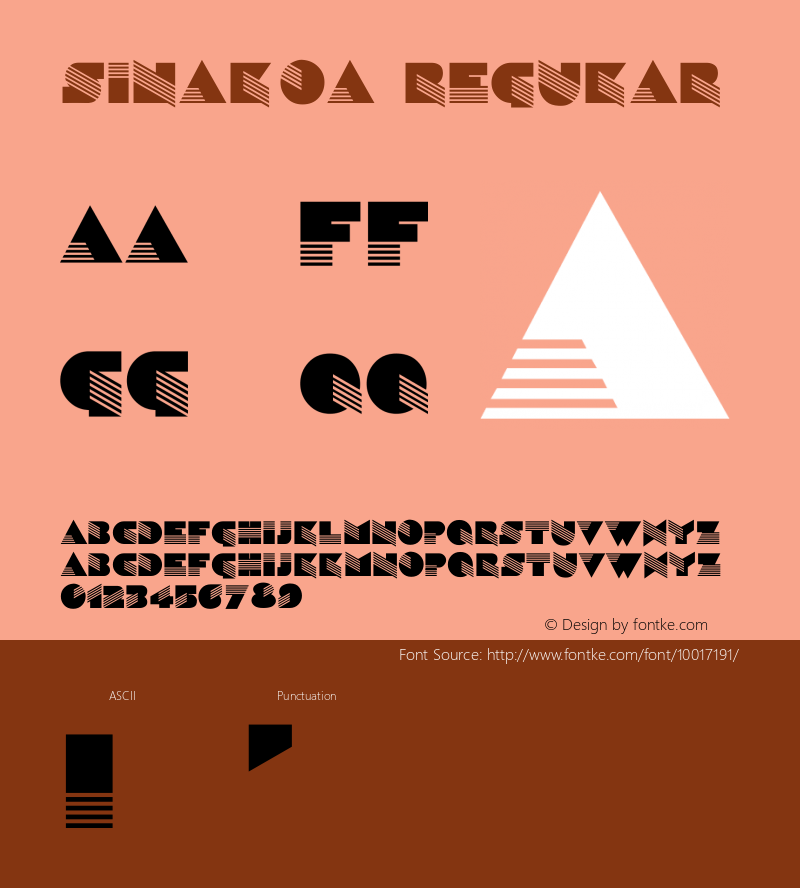 Sinaloa Regular Converted from F:\X\SINALOA_.TF1 by ALLTYPE Font Sample