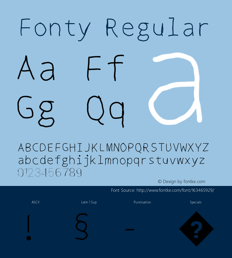 Fonty 1.0 Font Sample