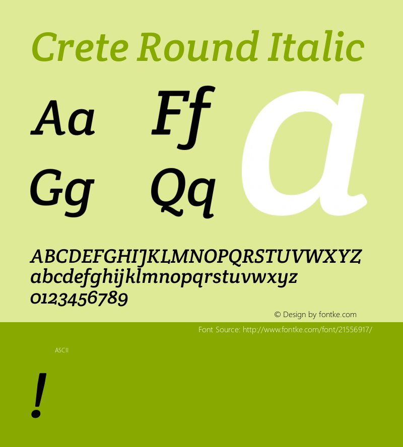 CreteRound Version 1.0 Font Sample