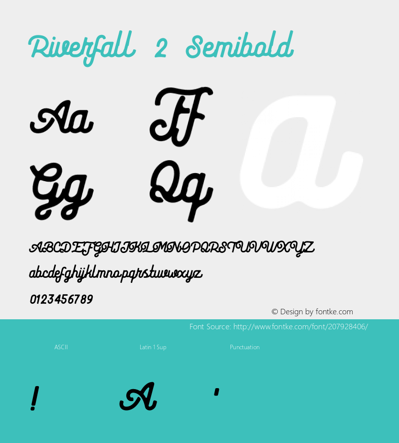 Riverfall 2 Semibold Version 1.002;Fontself Maker 3.2.2图片样张