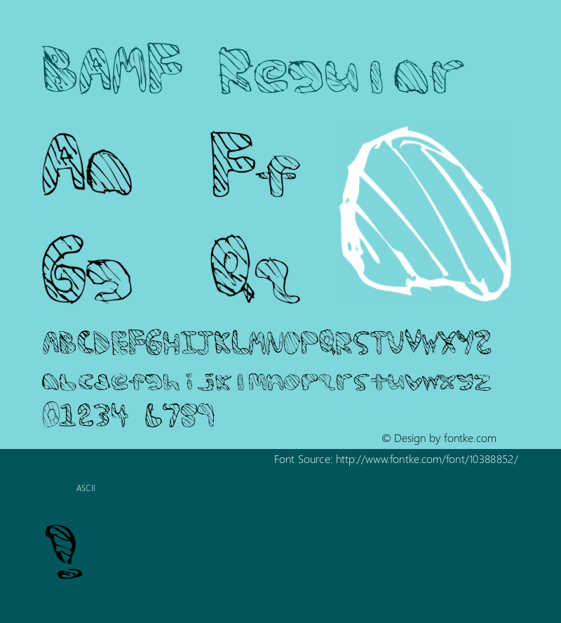 BAMF Regular Unknown Font Sample