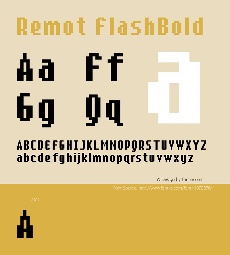 Remot FlashBold Version 001.000 Font Sample