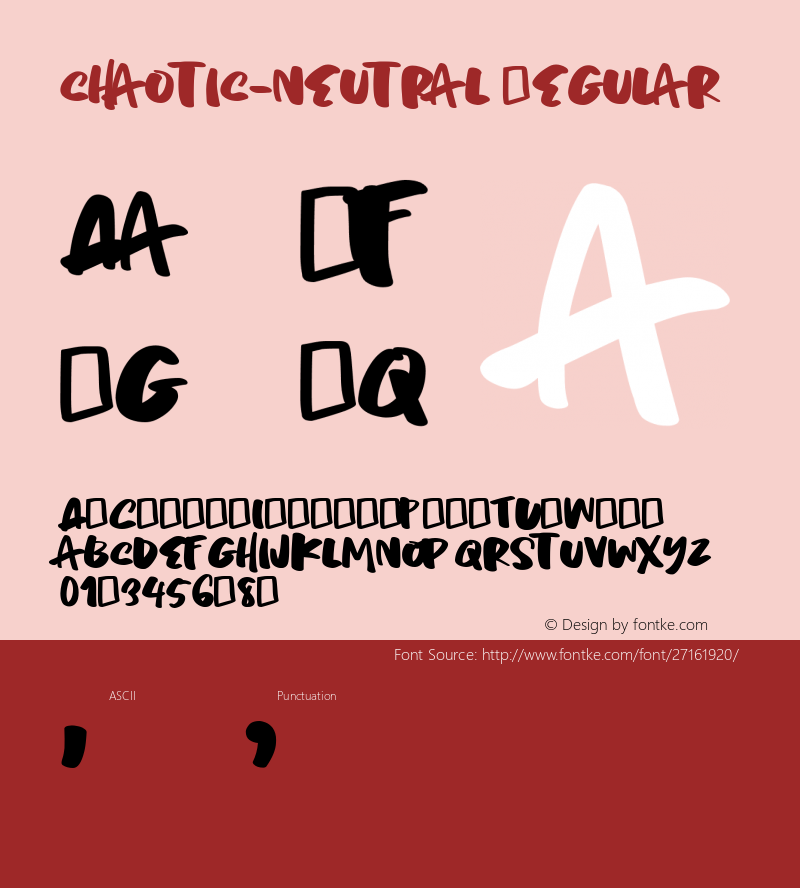 chaotic-neutral Version 1.00;July 31, 2018;FontCreator 11.5.0.2427 64-bit Font Sample