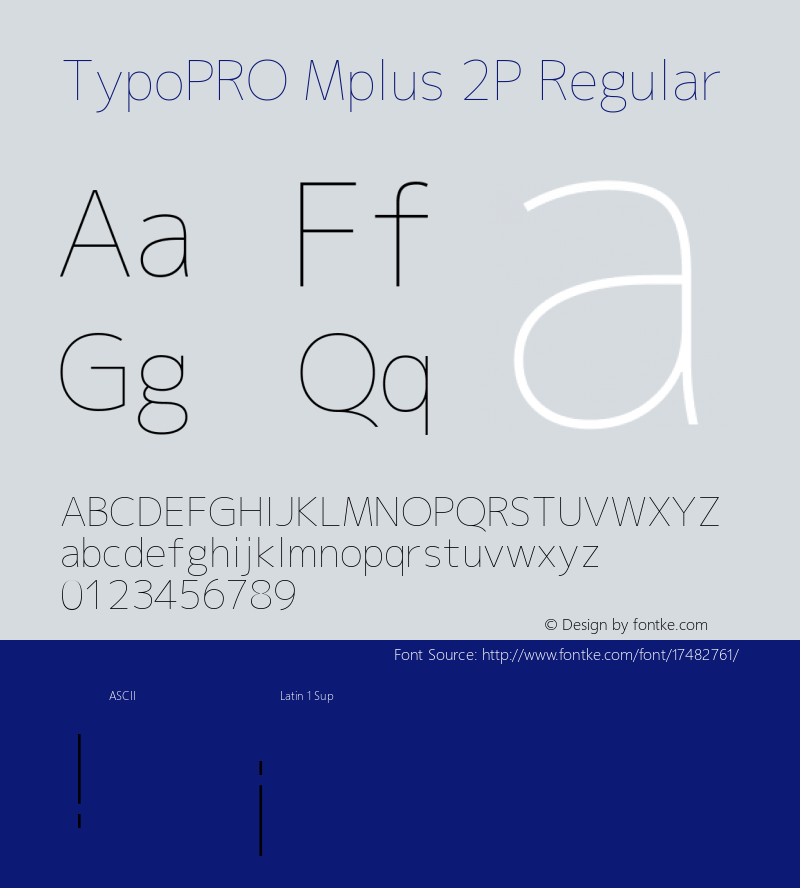 TypoPRO Mplus 2P Regular Version 1.059 Font Sample