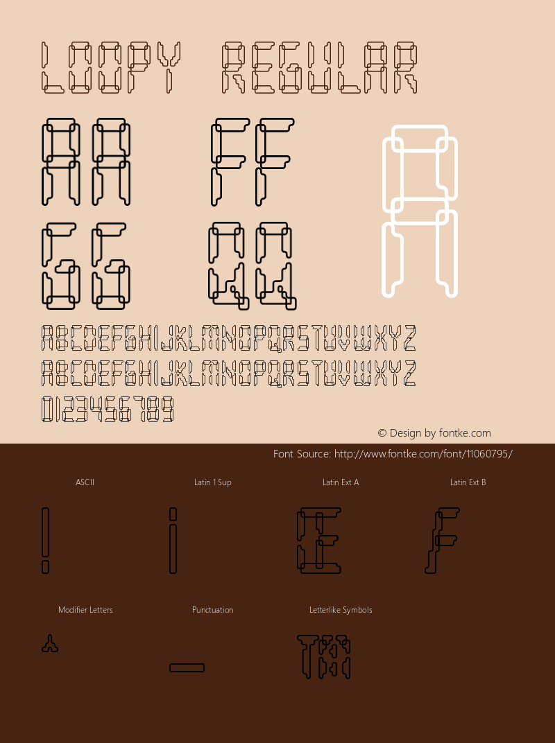 Loopy Regular Version 001.000 Font Sample