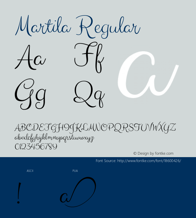 Martila Regular Version 1.000 Font Sample